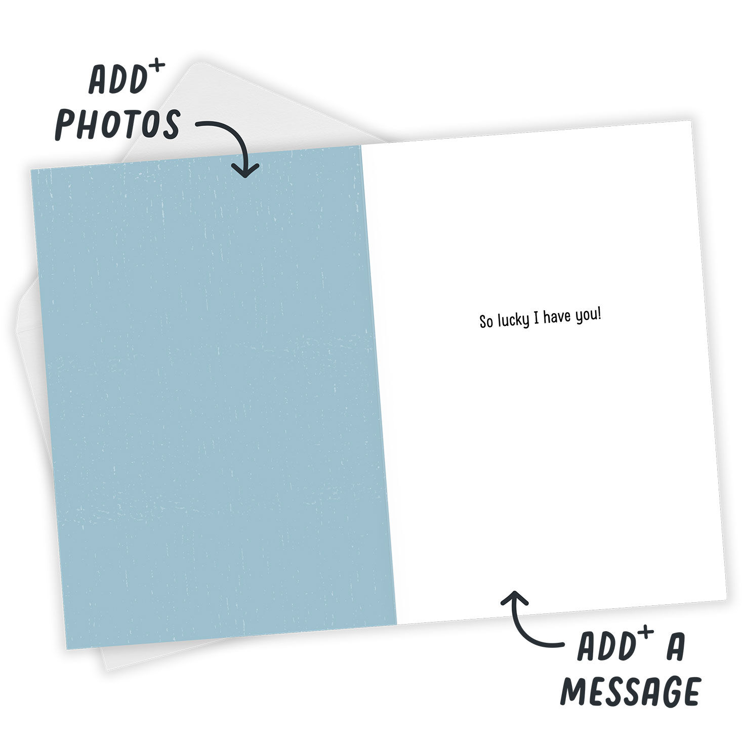 So Lucky So Happy Horseshoe Custom Love Card, , large image number 3