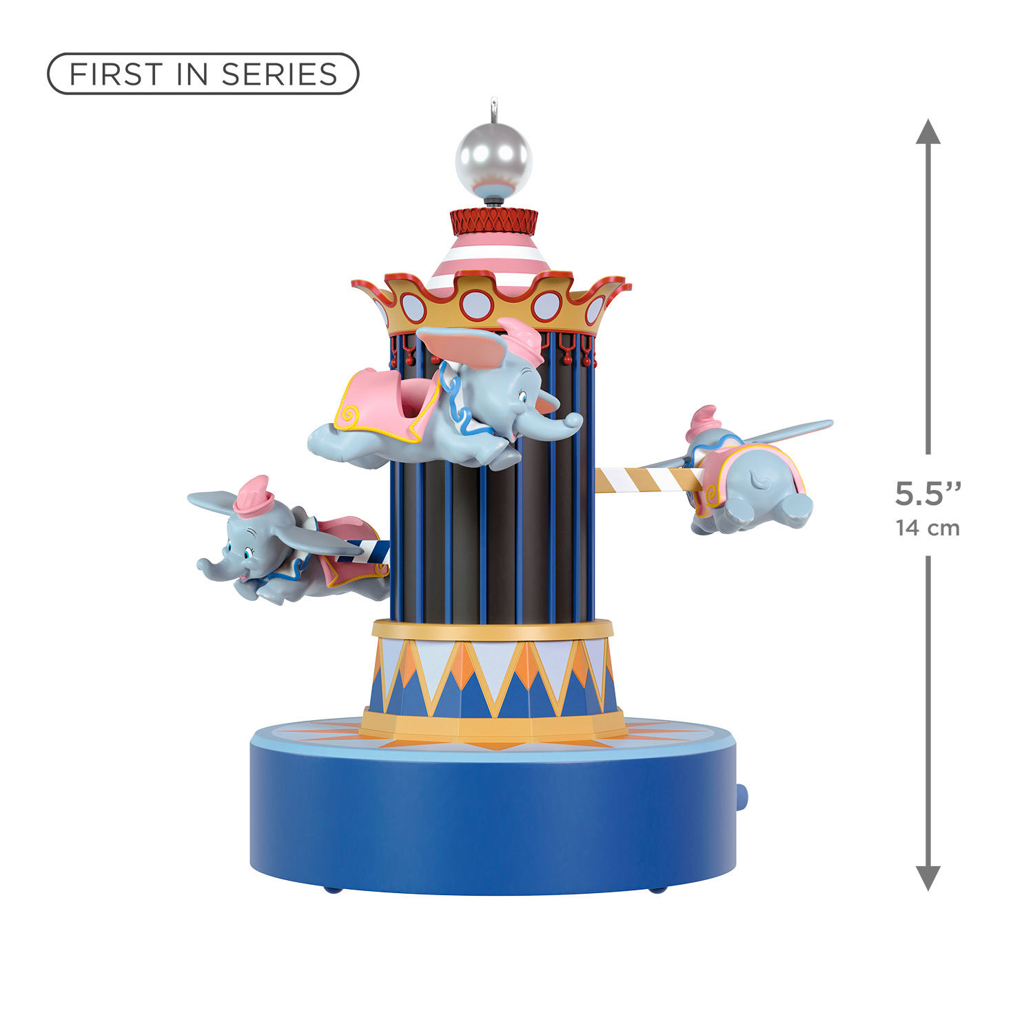 Disney Parks Dumbo Ride Keepsake Ornament measurement image number 3