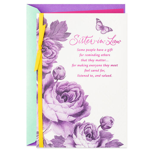 You Have a Rare Gift of Caring Mother's Day Card for Sister-in-Law, 