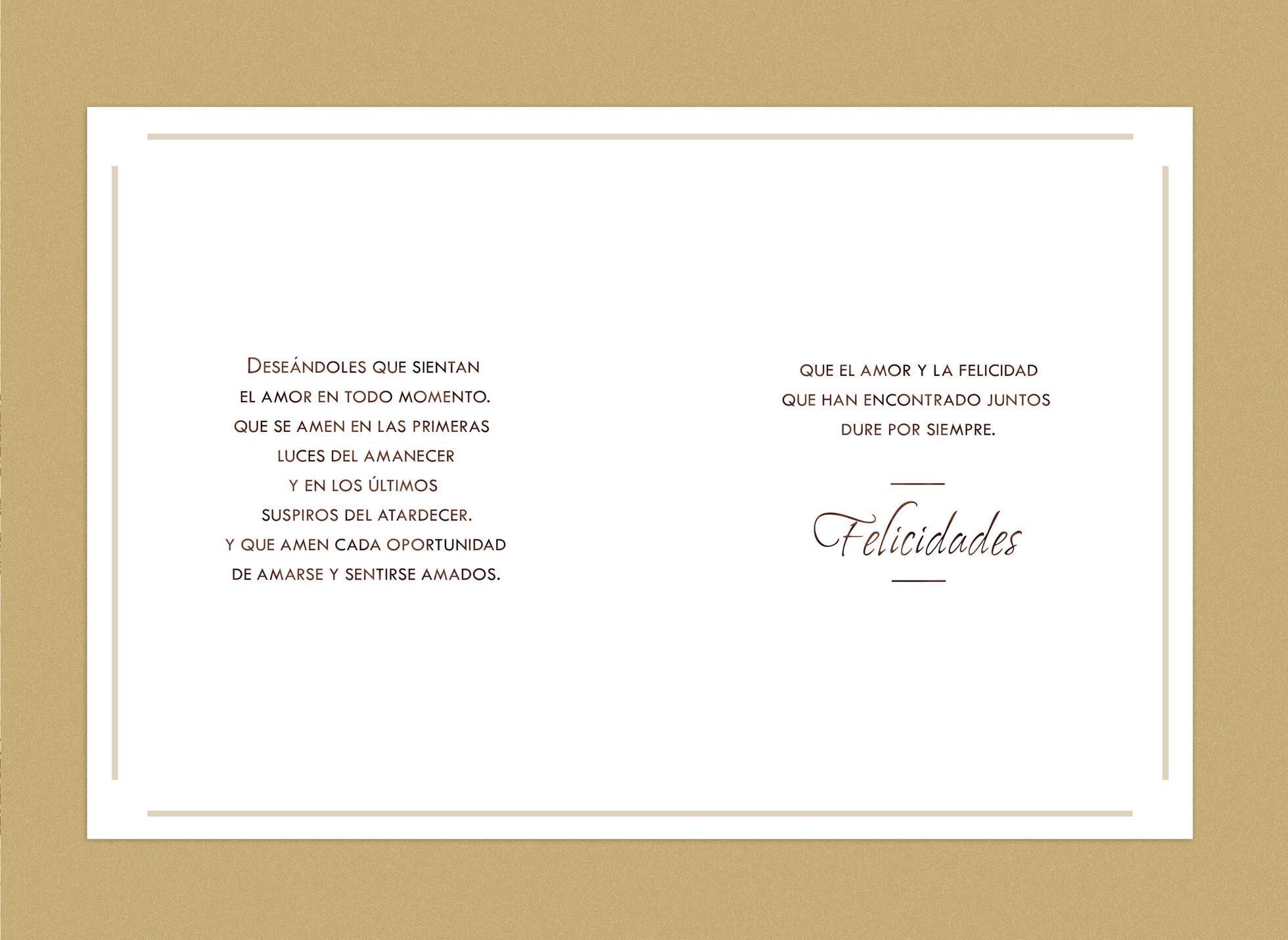 Everything Starts With Love Spanish-Language Wedding Card