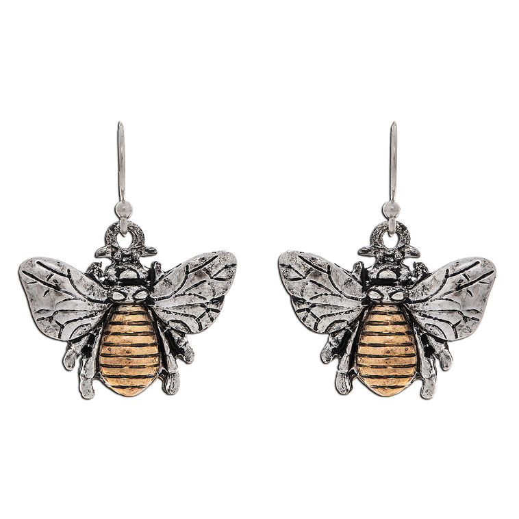 Rain Jewelry Metal Bee Drop Earrings