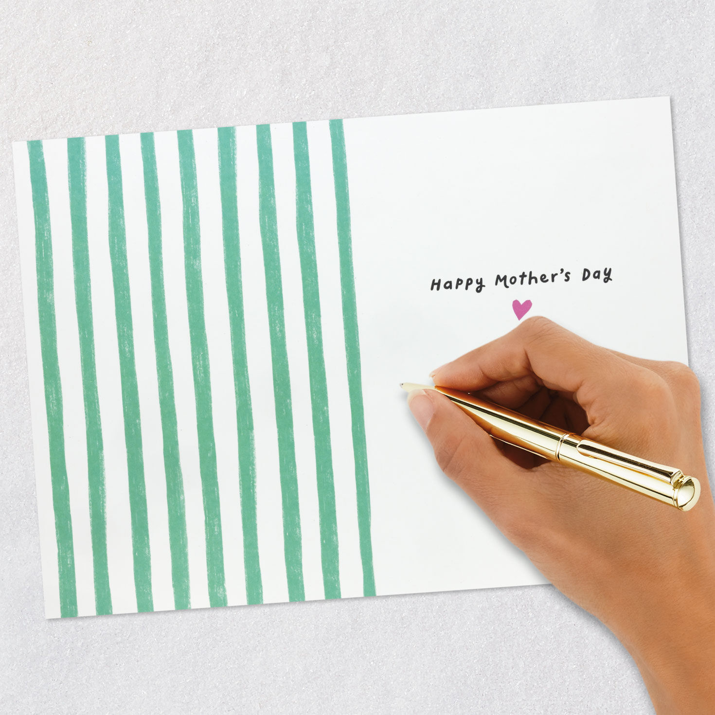 Strawberries and Hearts Mom Mother's Day Card Signing card image number 6