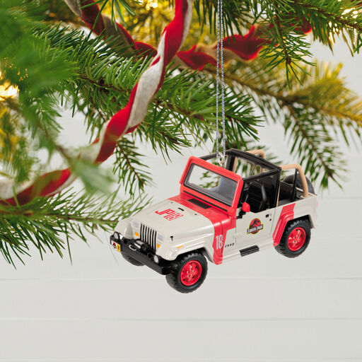 The Car's the Star Jurassic Park 1992 Jeep Wrangler Metal Ornament, 