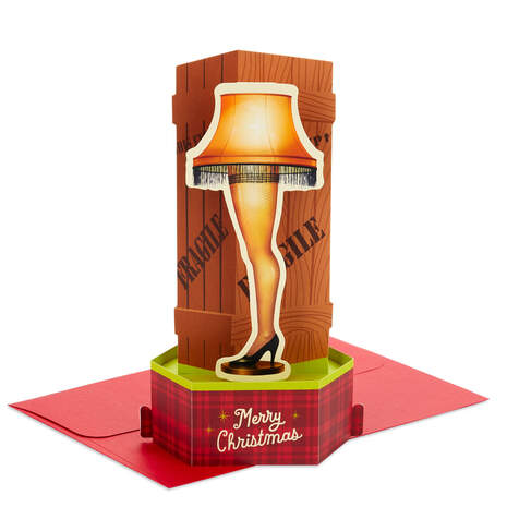 A Christmas Story™ Leg Lamp 3D Pop-Up Christmas Card, , large