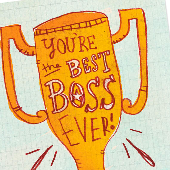 Best Boss Trophy Funny Boss's Day Card, , large image number 4