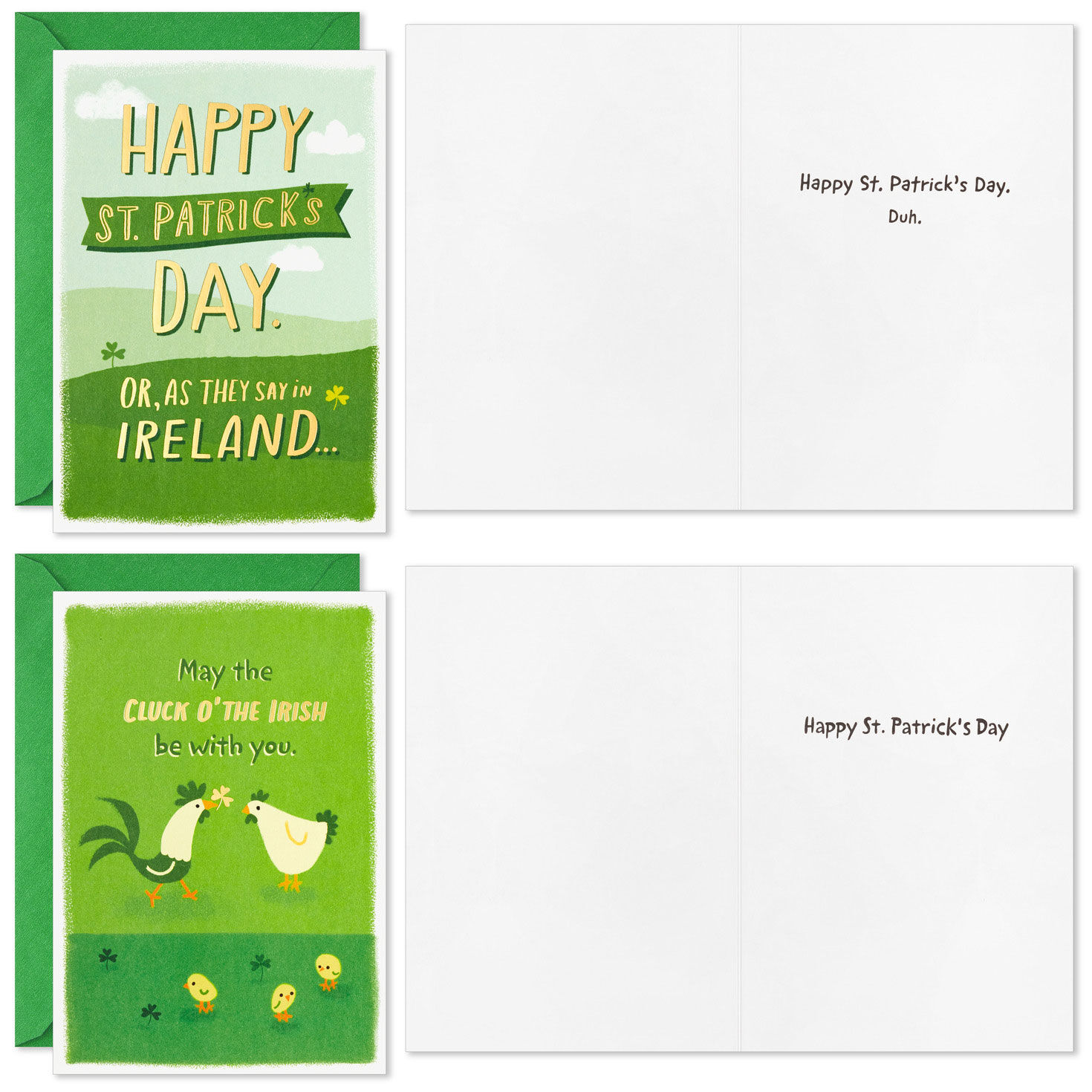 Irish Wishes Funny Assorted St. Patrick's Day Cards, Pack of 16, , large image number 3