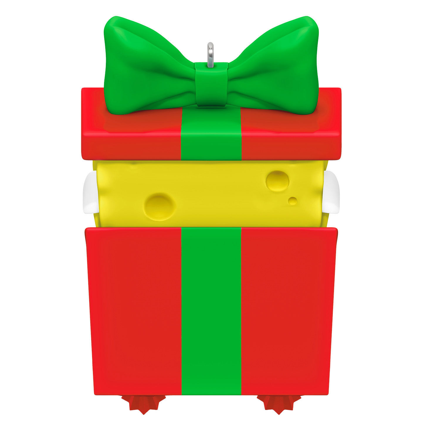 SpongeBob in Present Keepsake Ornament Back image number 6