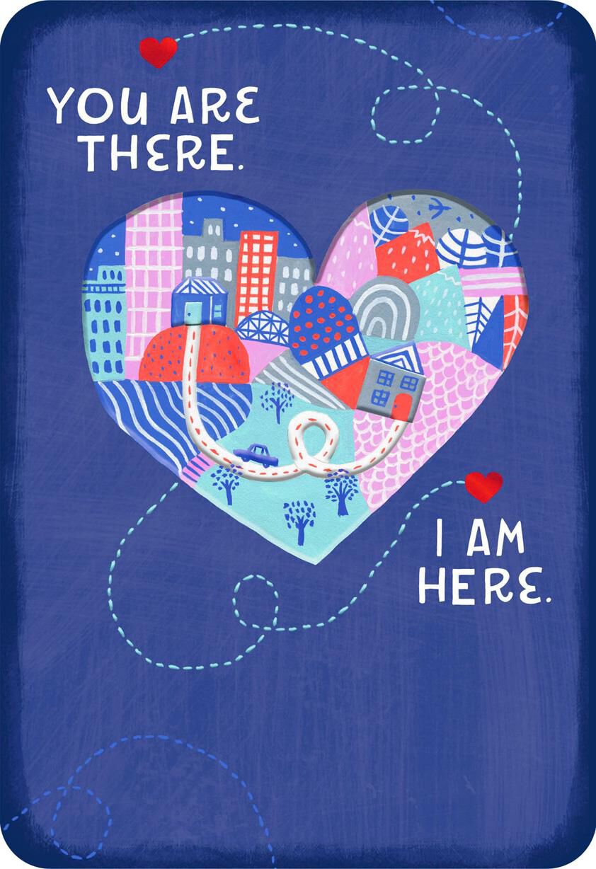 Hug You With My Heart Miss You Card