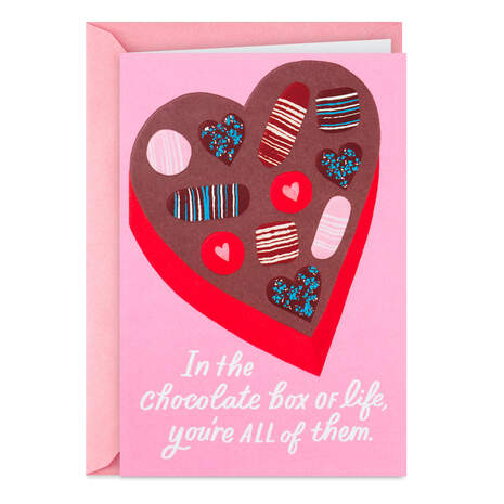 You're Every Kind of Awesome Chocolate Box Valentine's Day Card, , large