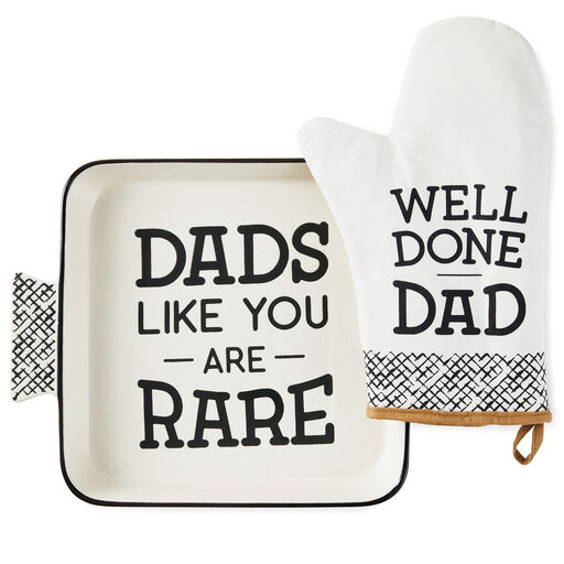 Grilling Dad Oven Mitt and Platter Gift Set, 