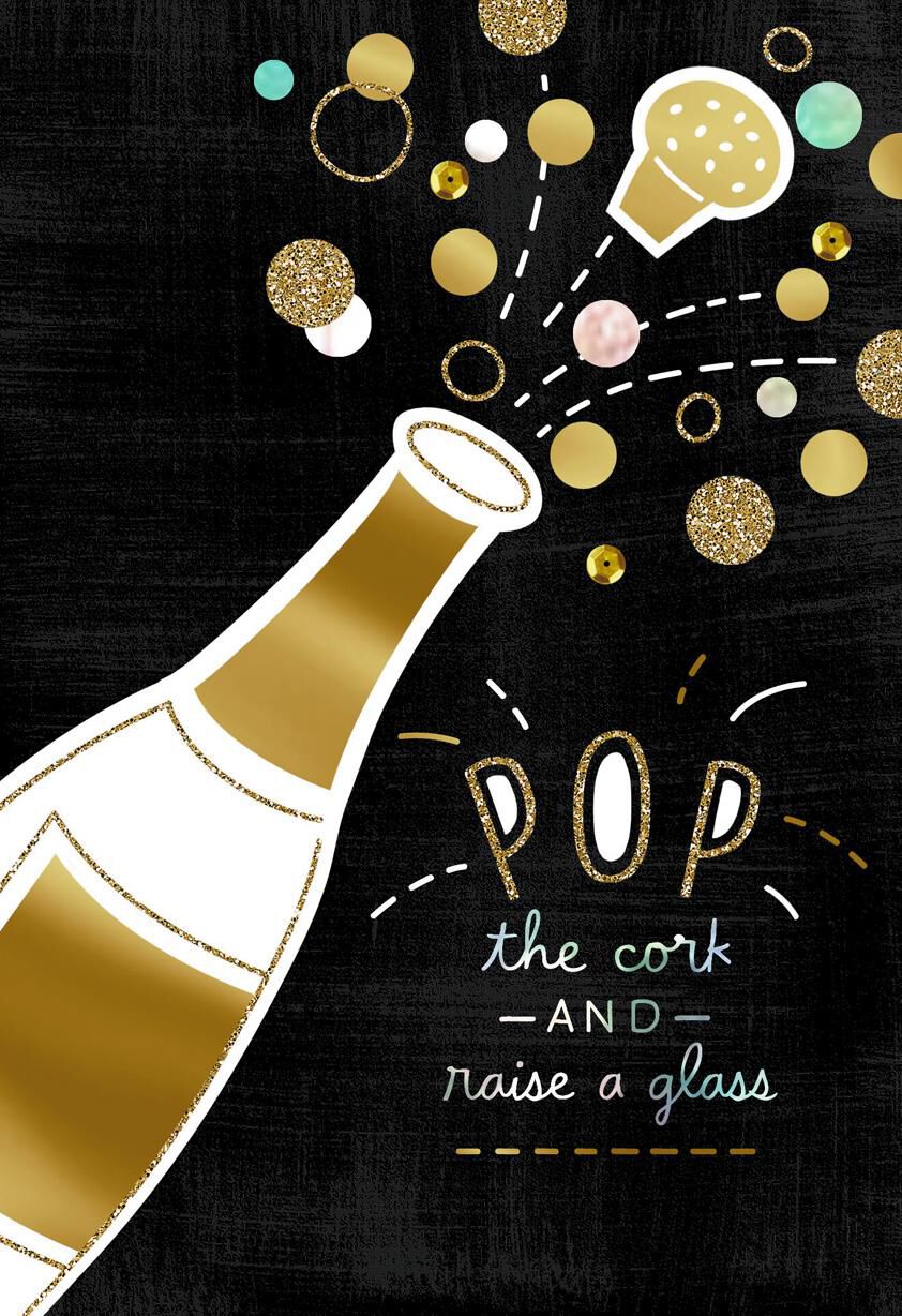 Pop the Cork Congratulations Card