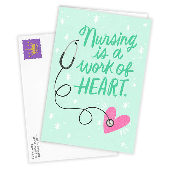 Work of Heart Folded Thank-You Photo Card for Nurse, , large image number 2