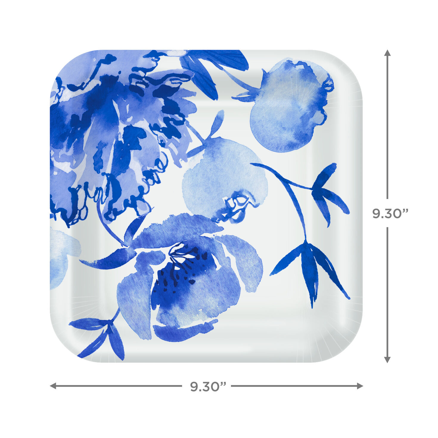 blue square dinner plates