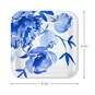 Blue Watercolor Floral Square Dinner Plates, Set of 8, , large image number 3