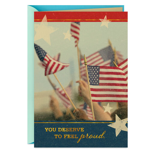 You Deserve to Feel Proud Military Congratulations Card, 