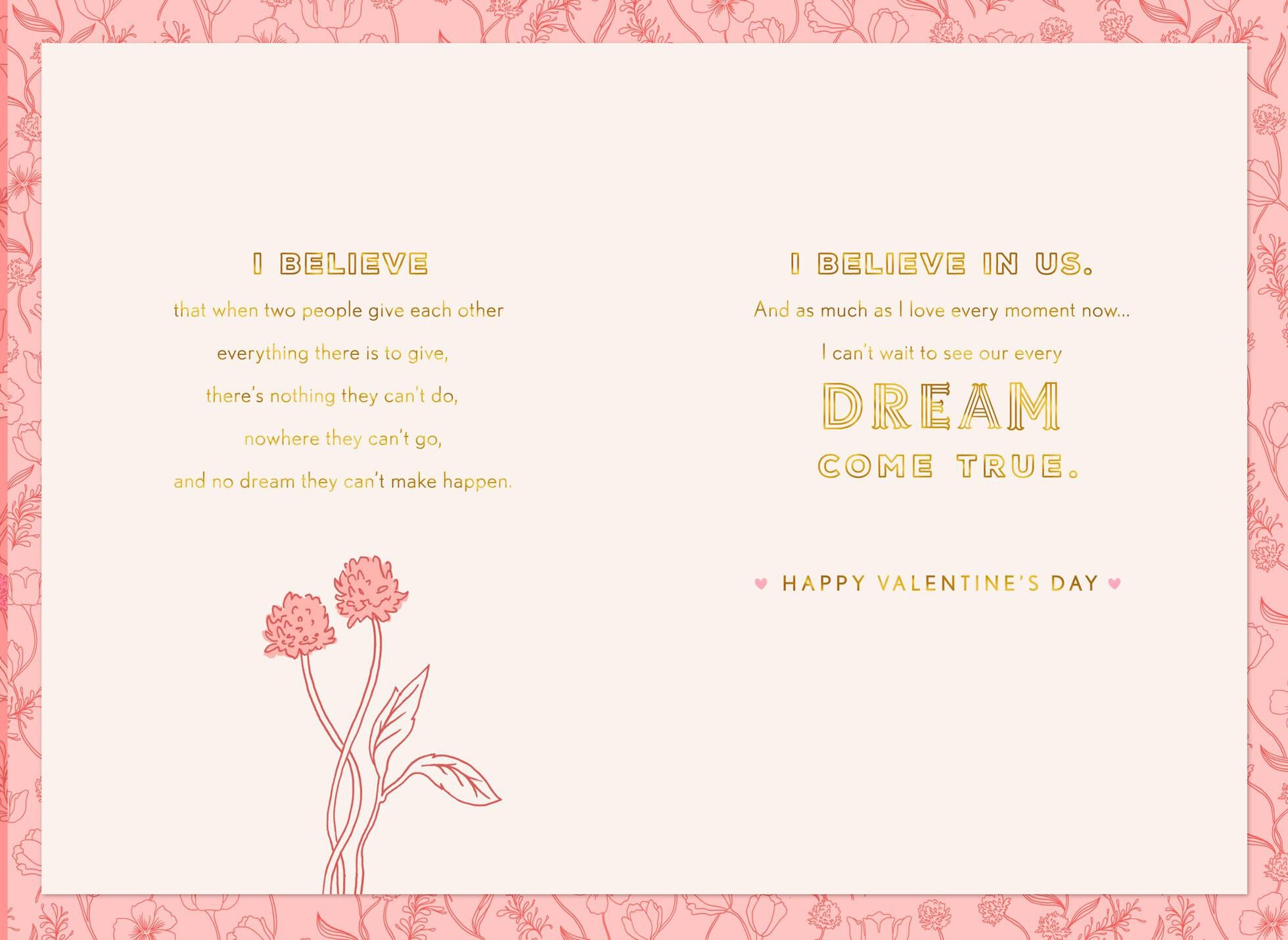 I Believe in Love Valentine's Day Card