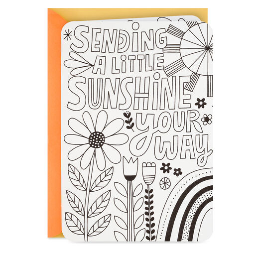Crayola® Sending Sunshine Thinking of You Coloring Card, 