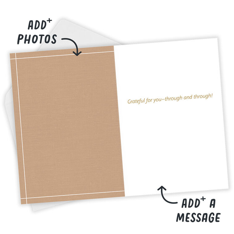 Elegant Gold Lettering Custom Thanksgiving Card, , large image number 4