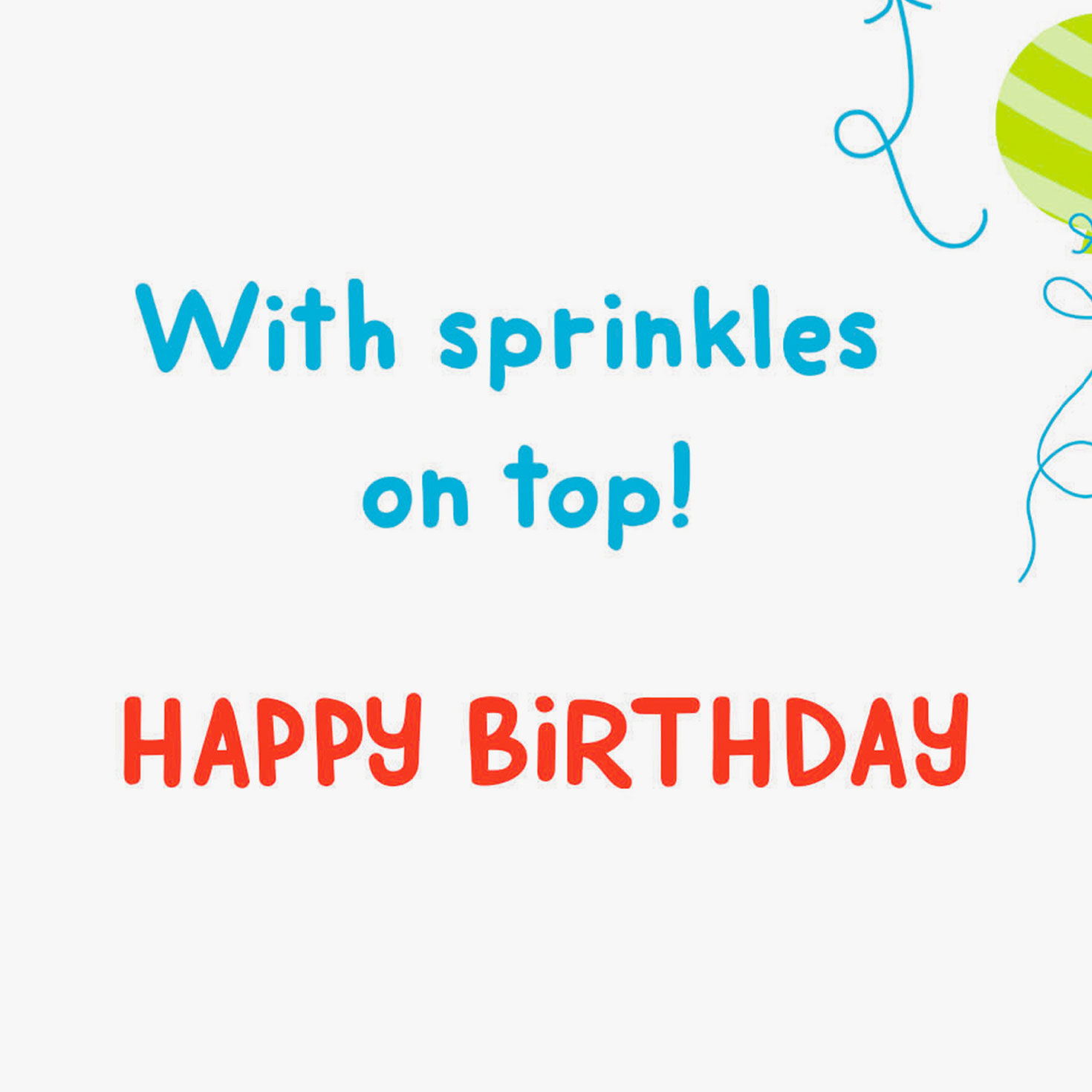 Triple Scoop Ice-Cream Cone Kids Birthday Card sentiment image number 2