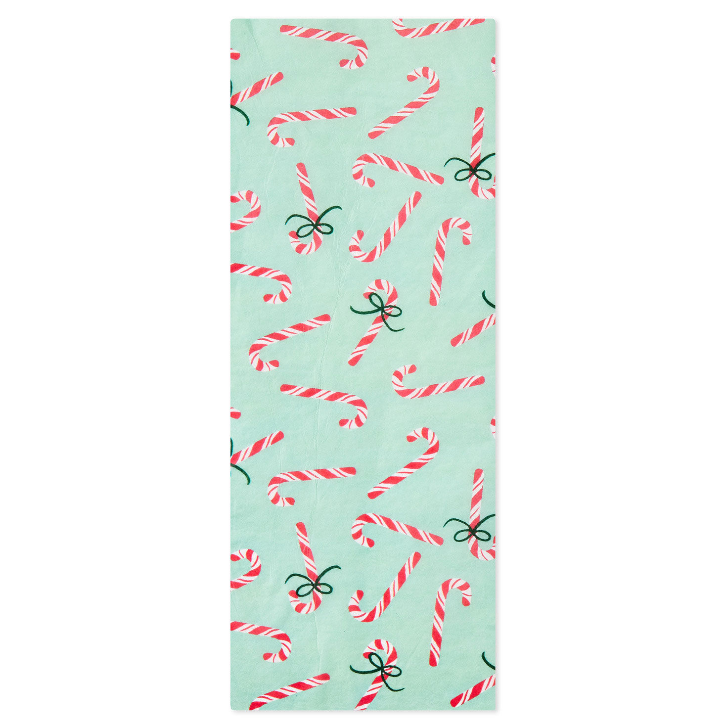 Peppermint-Scented Candy Canes on Green Christmas Tissue Paper, 4 sheets