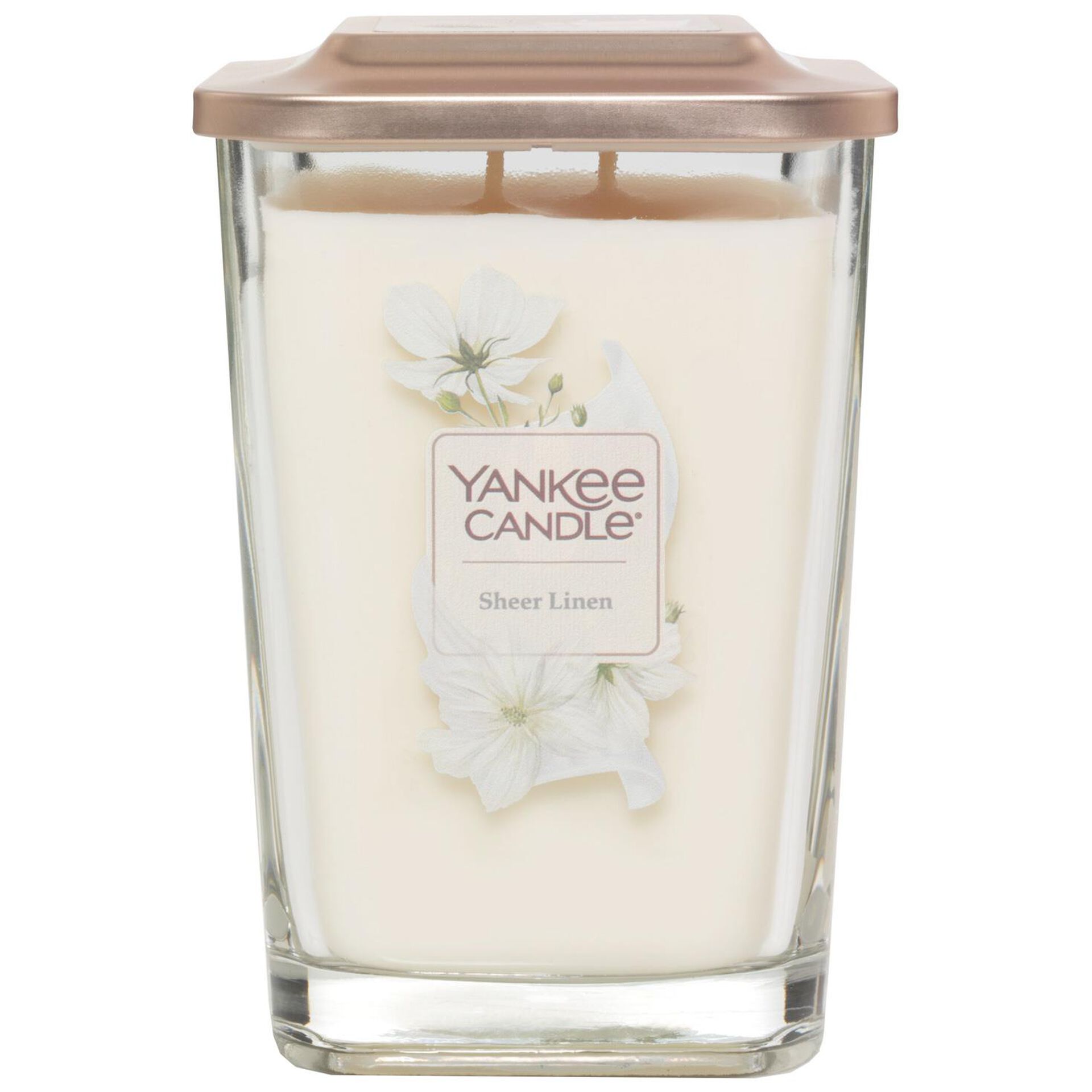 Yankee Candle Sheer Linen 2 Wick Square Jar Candle 19 5 Oz