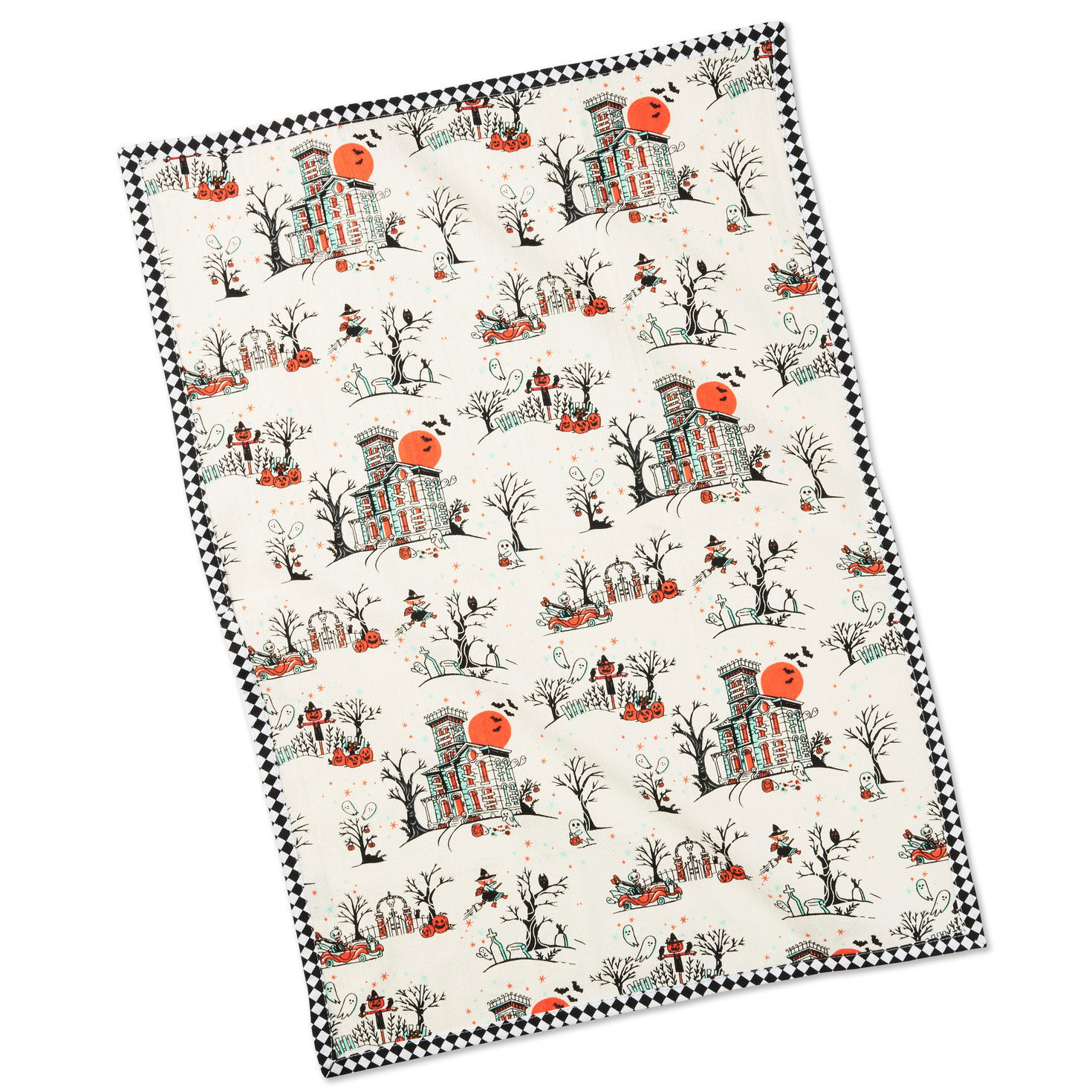 Vintage Halloween Scenes Tea Towel front flat image number 2