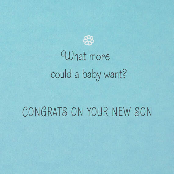 Joy and Laughter New Baby Boy Card, , large image number 2