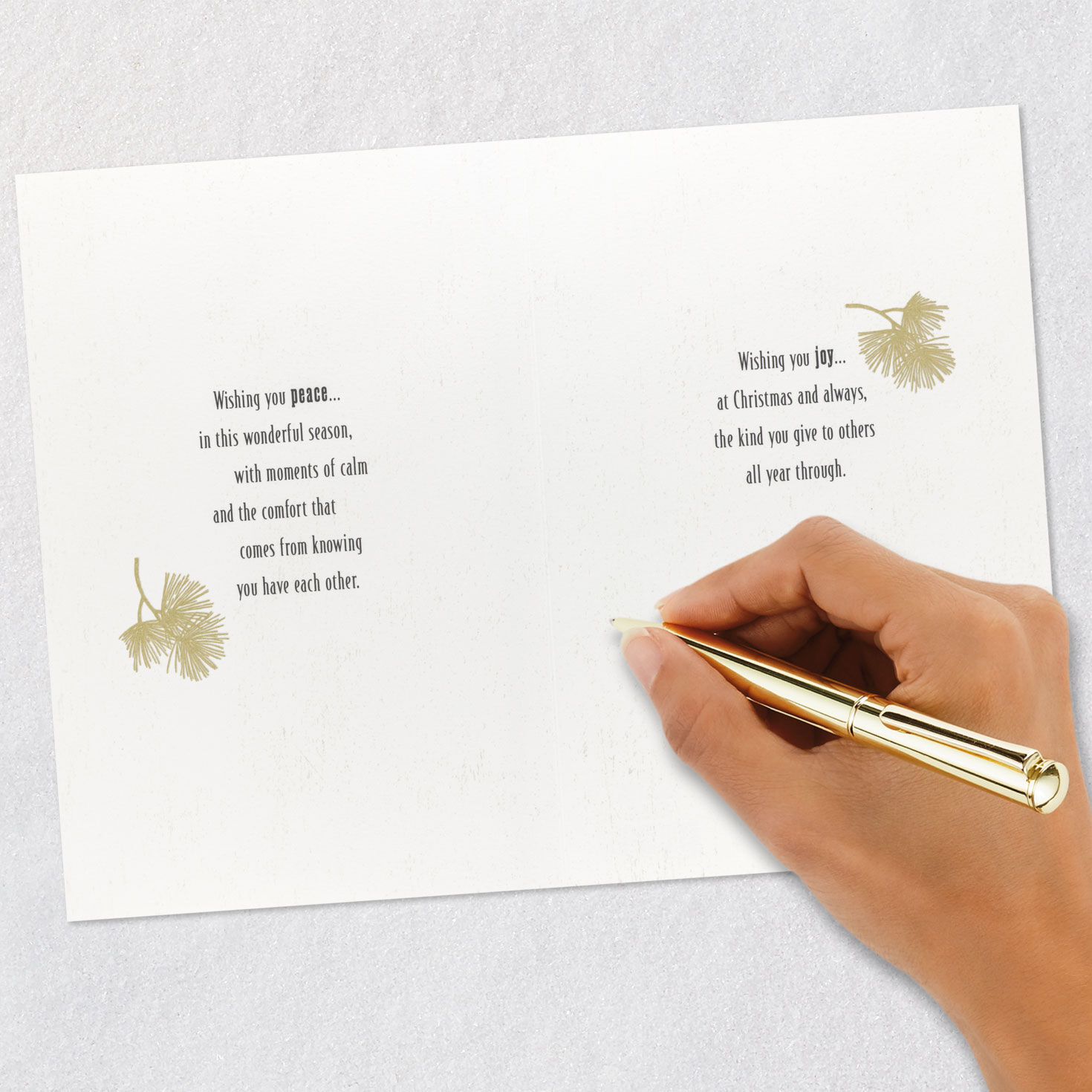 Poinsettias Daughter and Husband Christmas Card Signing card image number 8