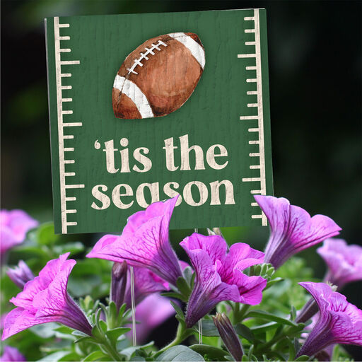 My Word! 'Tis the Season Football Plant Poke Sign, 4x4, 