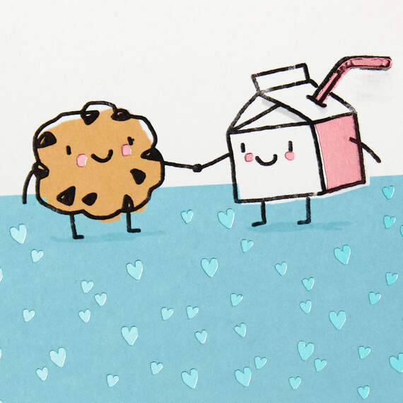 Milk and Cookie Made for Each Other Love Card, , large image number 4