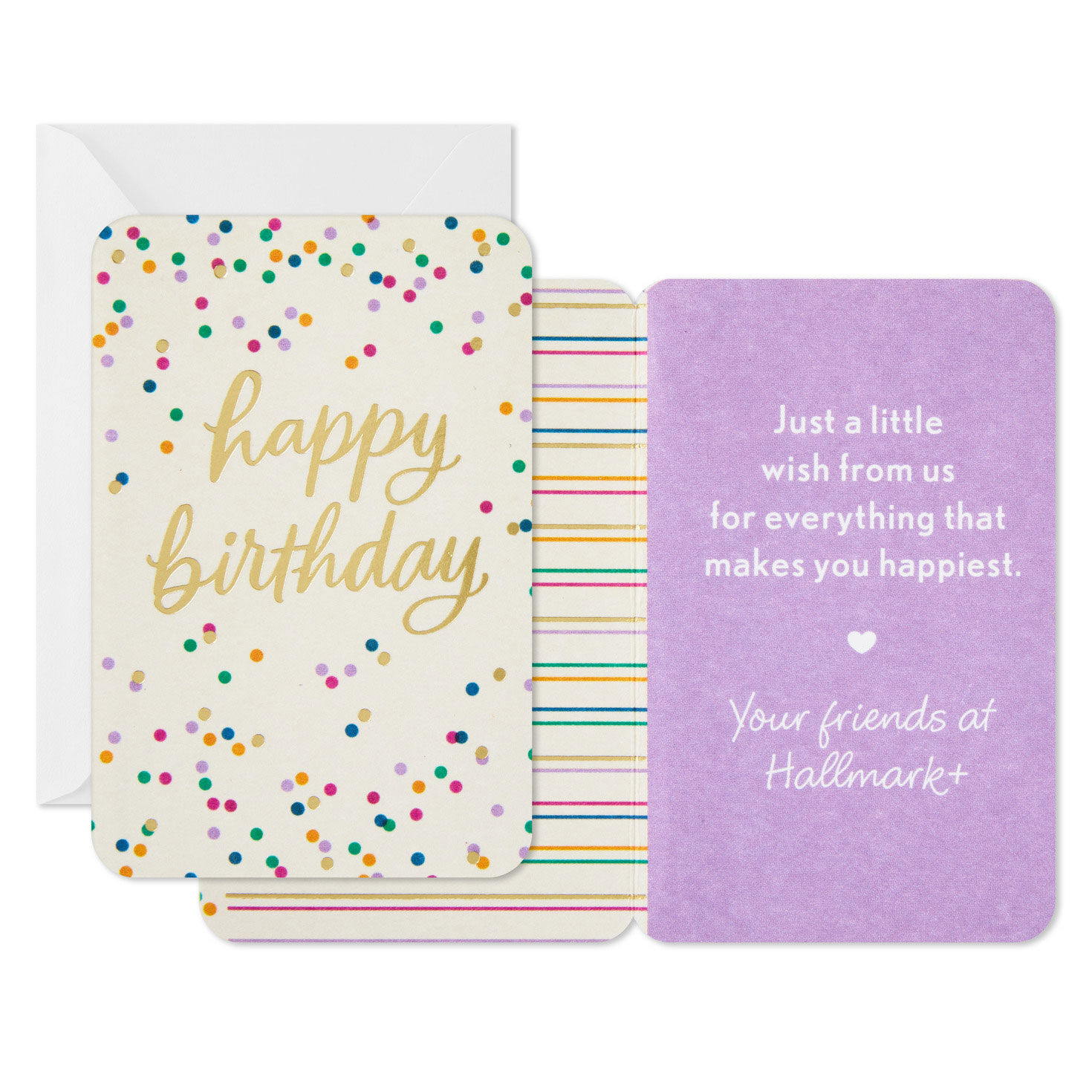 Hallmark+ Birthday Candle and Card Gift Set card front and open image number 3