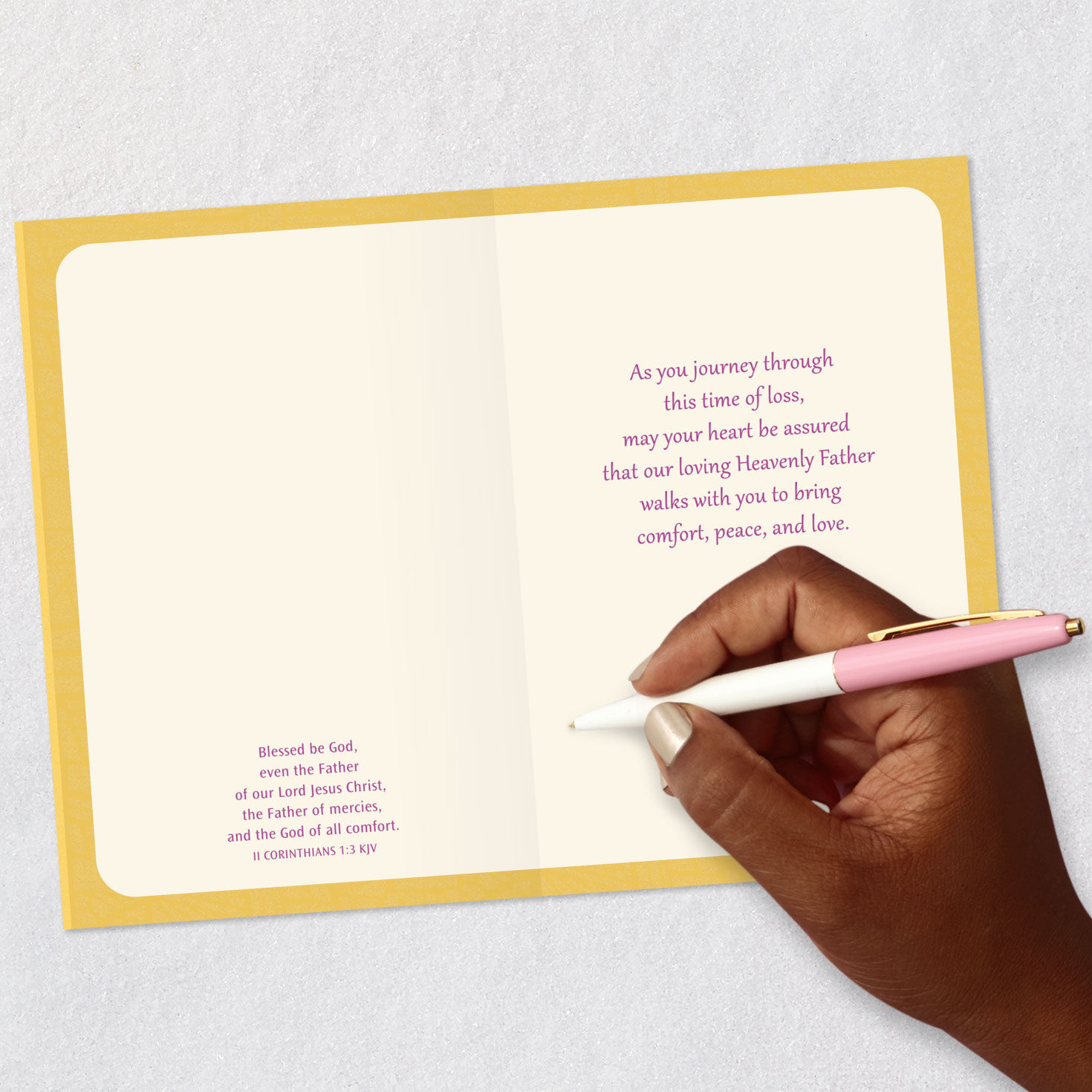 May Your Heart Be Assured Religious Sympathy Card, , large image number 7