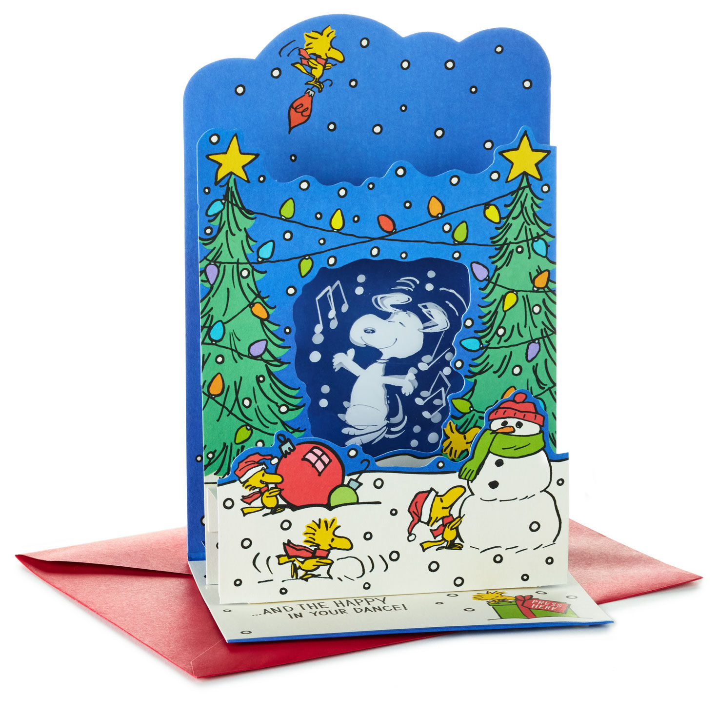 Peanuts® Christmas Tree Farm Pop-Up Musical Christmas Card With Light