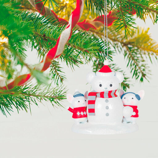 Merry Mice Building a Snowman Special Edition Ornament, 