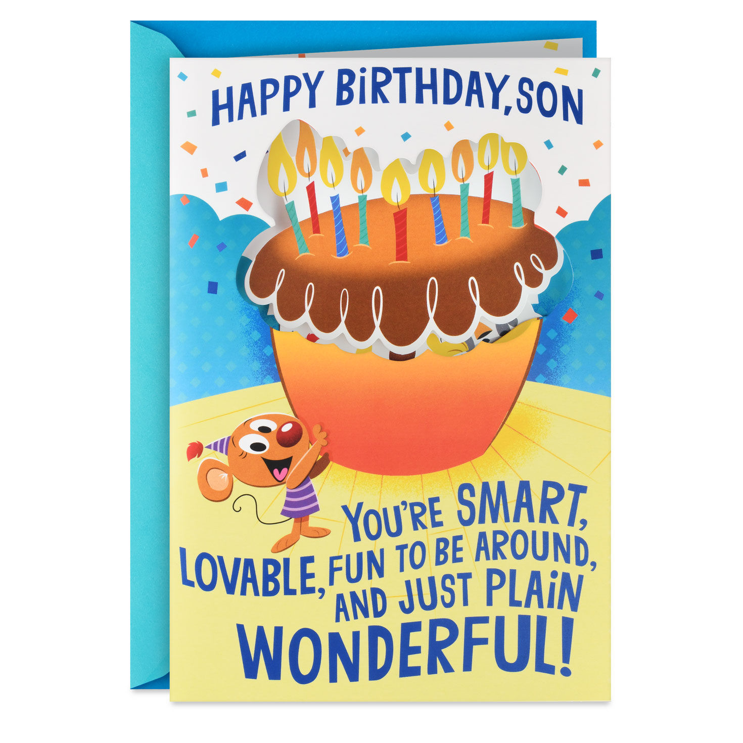 You're Just Plain Wonderful Pop-Up Musical Birthday Card for Son for only USD 8.59 | Hallmark