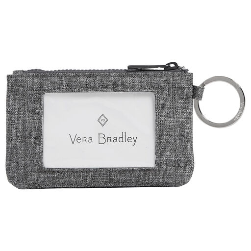 Vera Bradley Zip ID Case in ReActive Gray Heather, 