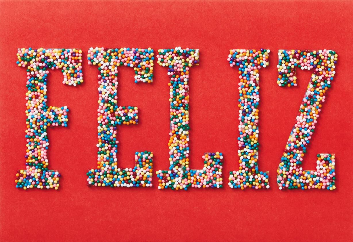 Feliz Sprinkles Spanish Language Birthday Card