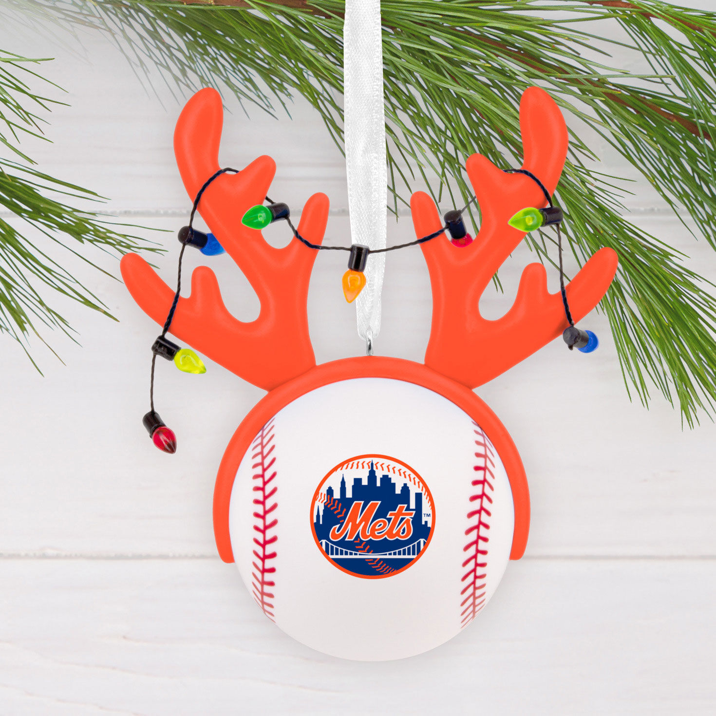 MLB New York Mets™ Reindeer Baseball Hallmark Ornament for only USD 12.99 | Hallmark