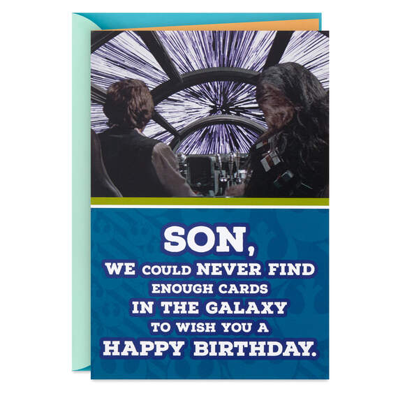 Star Wars™ Han Solo™ and Chewbacca™ Birthday Card for Son With Mini Cards, , large image number 1