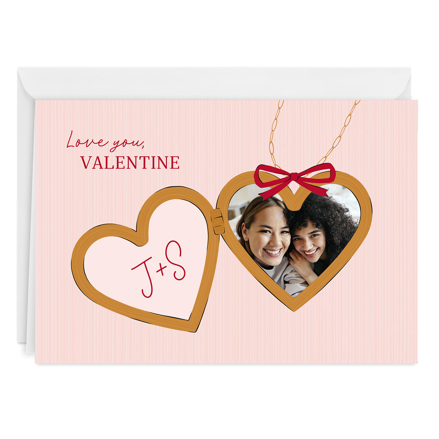 Always in My Heart Locket Custom Valentine's Day Card