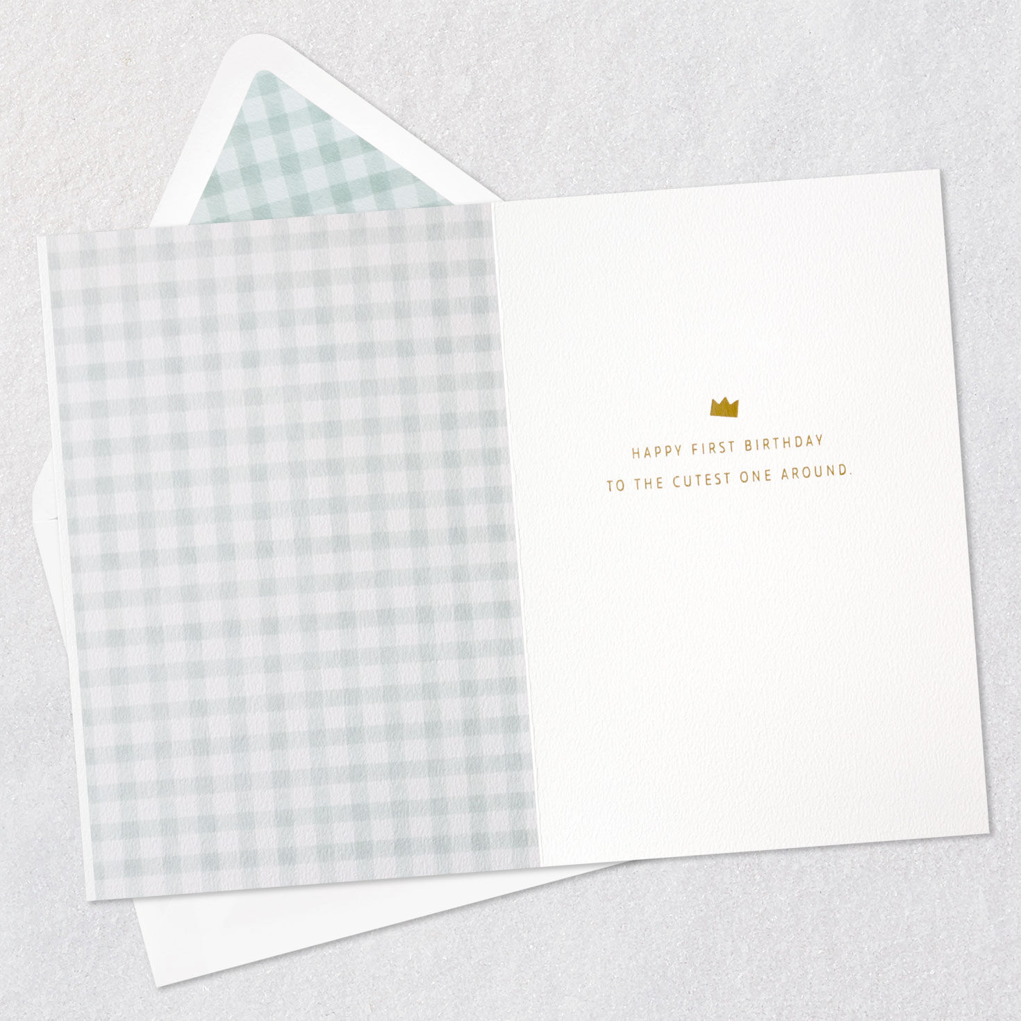 High Chair and Balloons Signature Birthday Card Open card with envelope image number 3