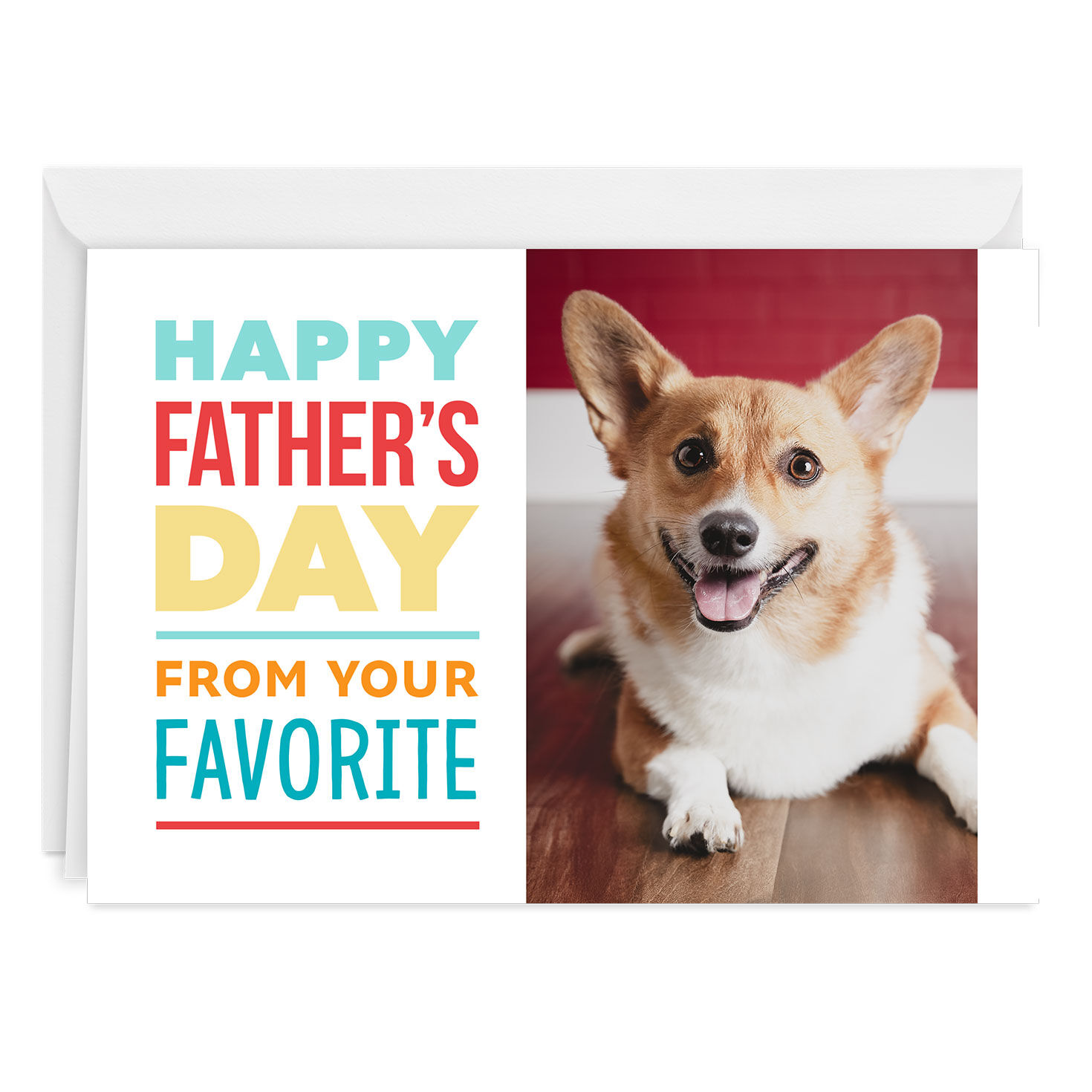 Personalized Bright Type Father’s Day Photo Card