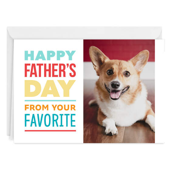 Personalized Bright Type Father’s Day Photo Card