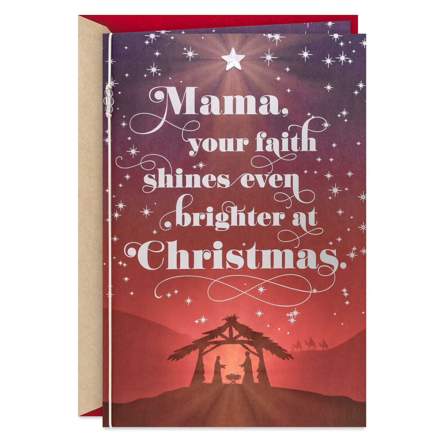 Your Faith Shines Bright Religious Christmas Card for Mama