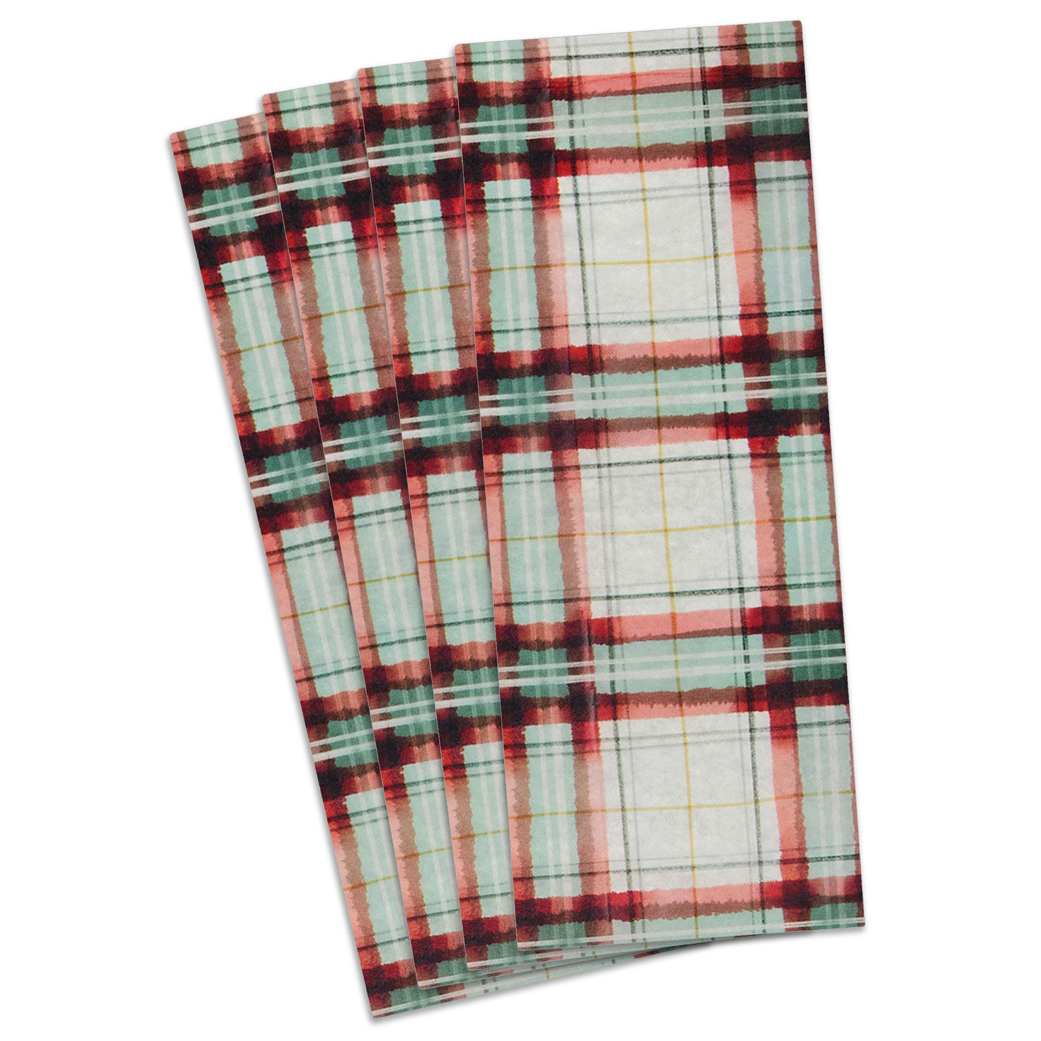 Cinnamon-Scented Red Plaid Holiday Tissue Paper Flat fan image number 3