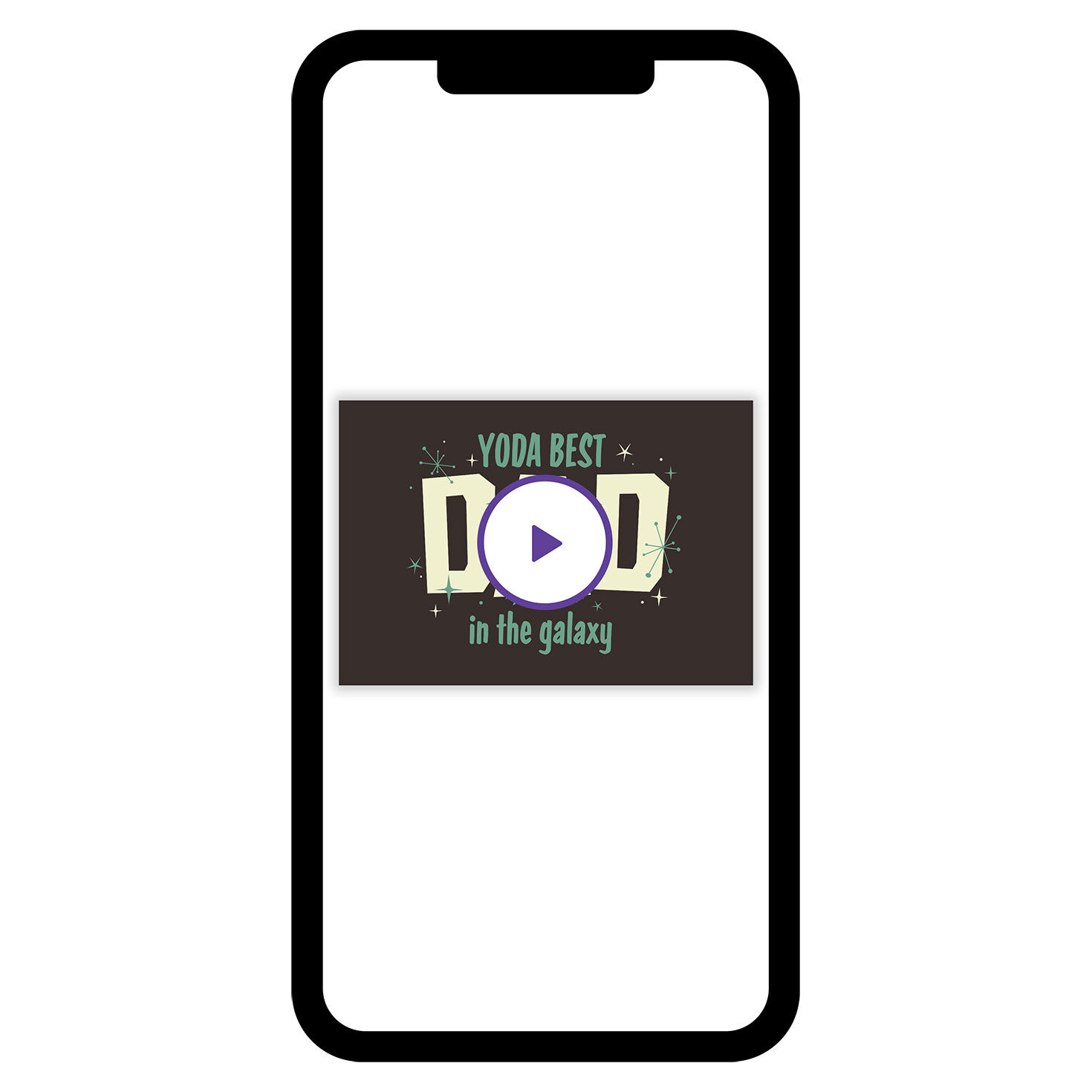 Yoda Best Dad Personalized Father's Day Card phone with card front image number 7