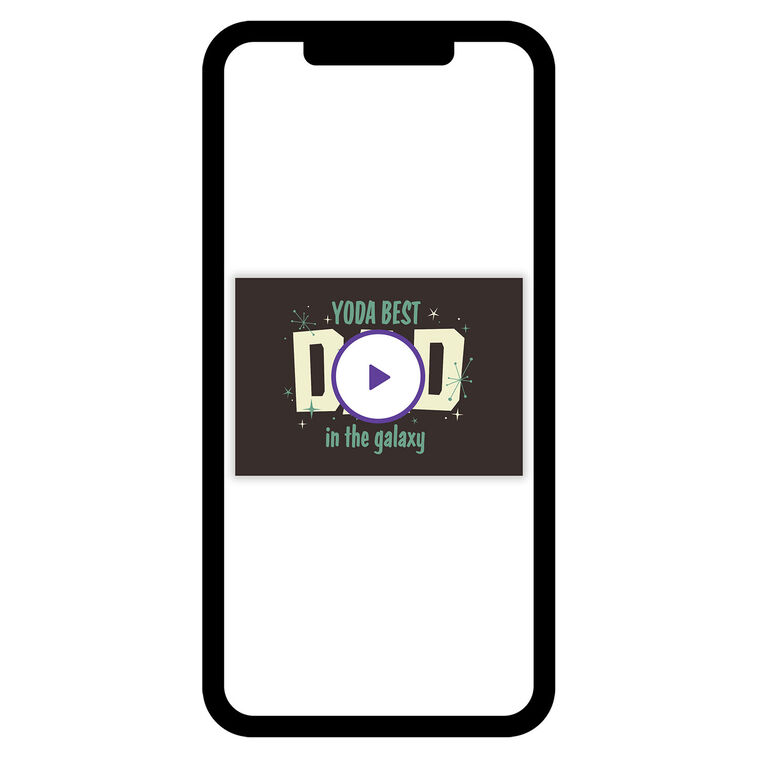 Yoda Best Dad Personalized Father's Day Card phone with card front image number 7