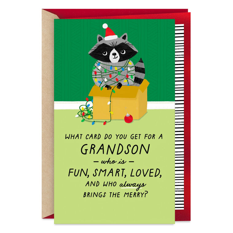 You Always Bring the Merry Christmas Card for Grandson