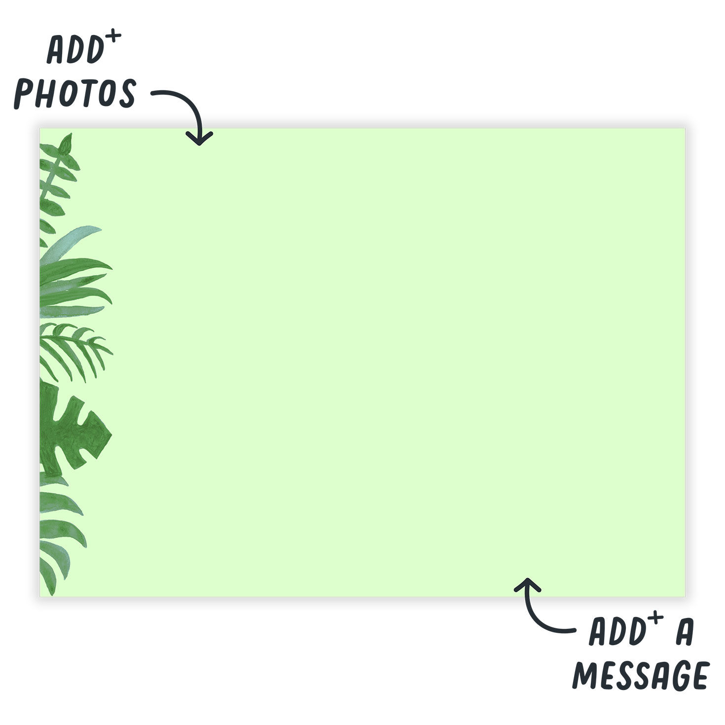 Personalized Tropical Fern Photo Collage Photo Card  image number 3