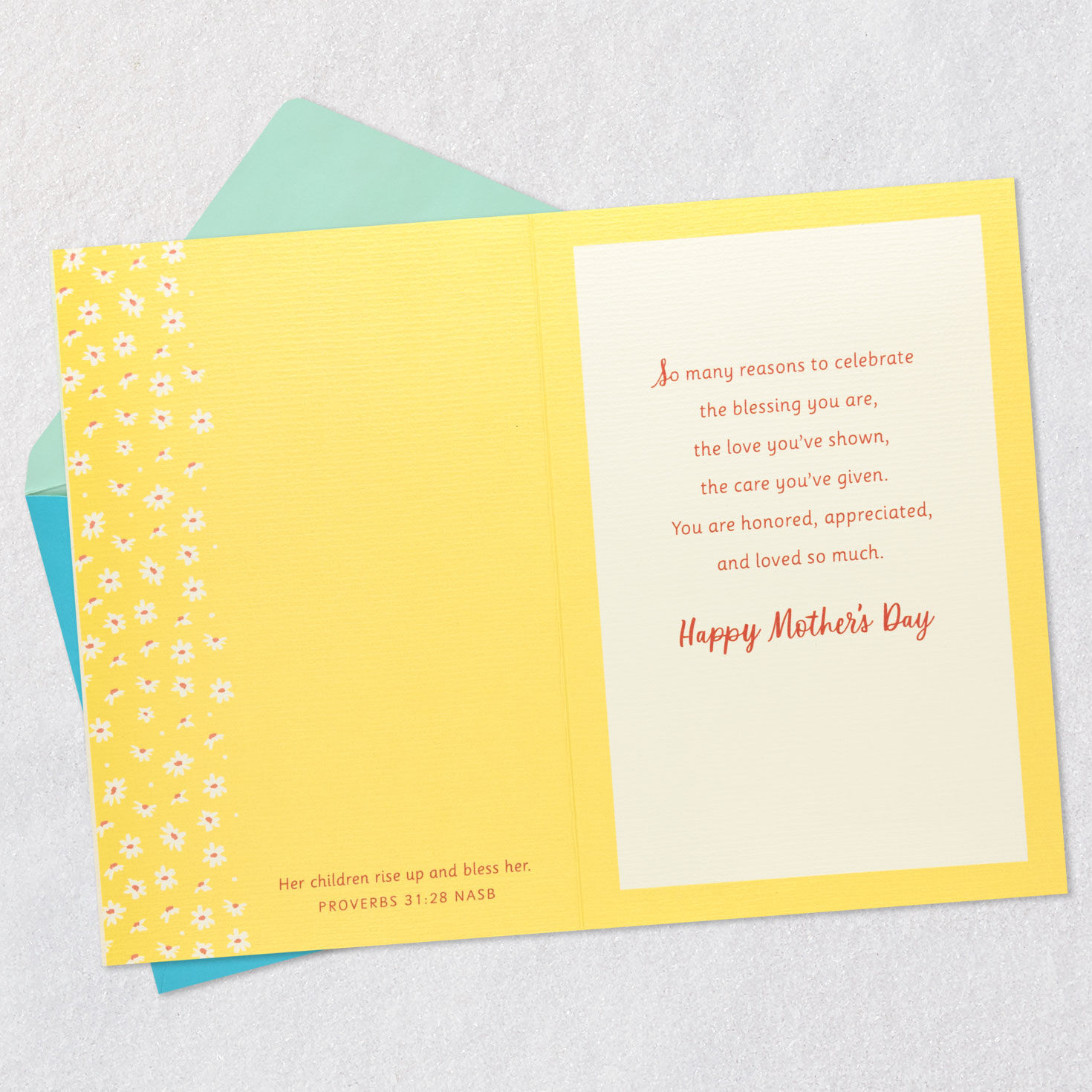 House and Heart Mom Mother's Day Card Open card with envelope image number 4